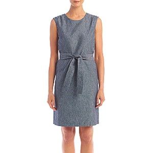 Blue Nine West Tie Waist Dress Womens Size 10